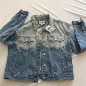 BRAND NEW WITH TAGS. Ombré denim jacket. Medium